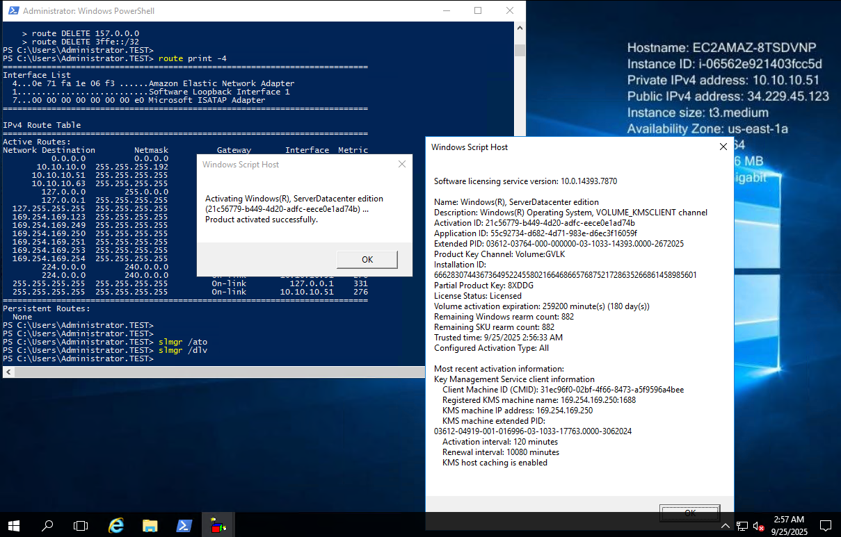 8.リストアしたWin2016の再認証後のライセンスと壁紙.png