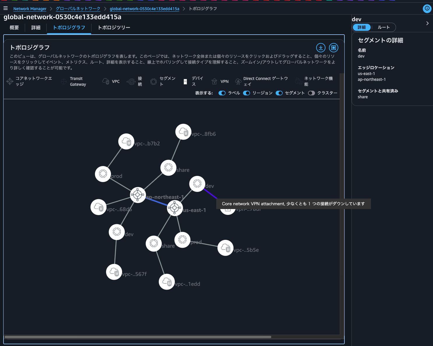 9.Core network VPN attachment, 少なくとも 1 つの接続がダウンしています.png