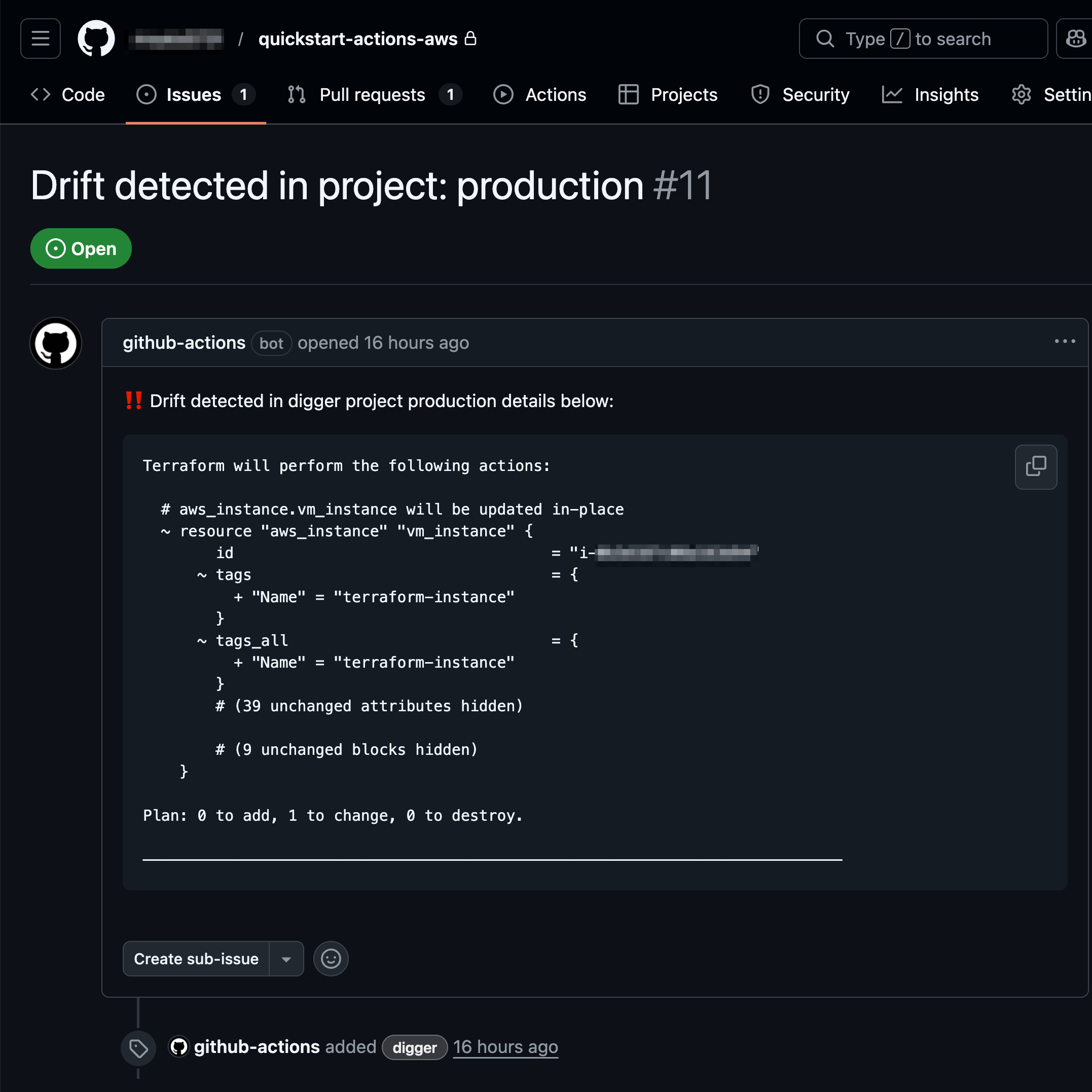 Drift_detected_in_project__production_·_Issue__11_·_msato0731_quickstart-actions-aws.png