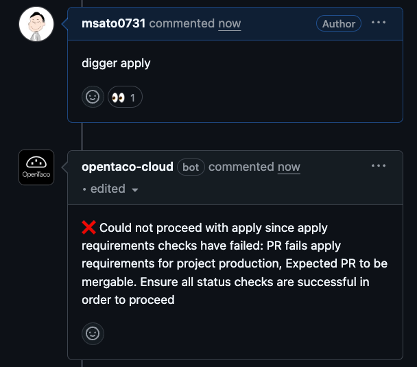 digger_yml__Add_apply_requirements_for_production_project__main_tf__A…_by_msato0731_·_Pull_Request__24_·_msato0731_quickstart-actions-aws.png