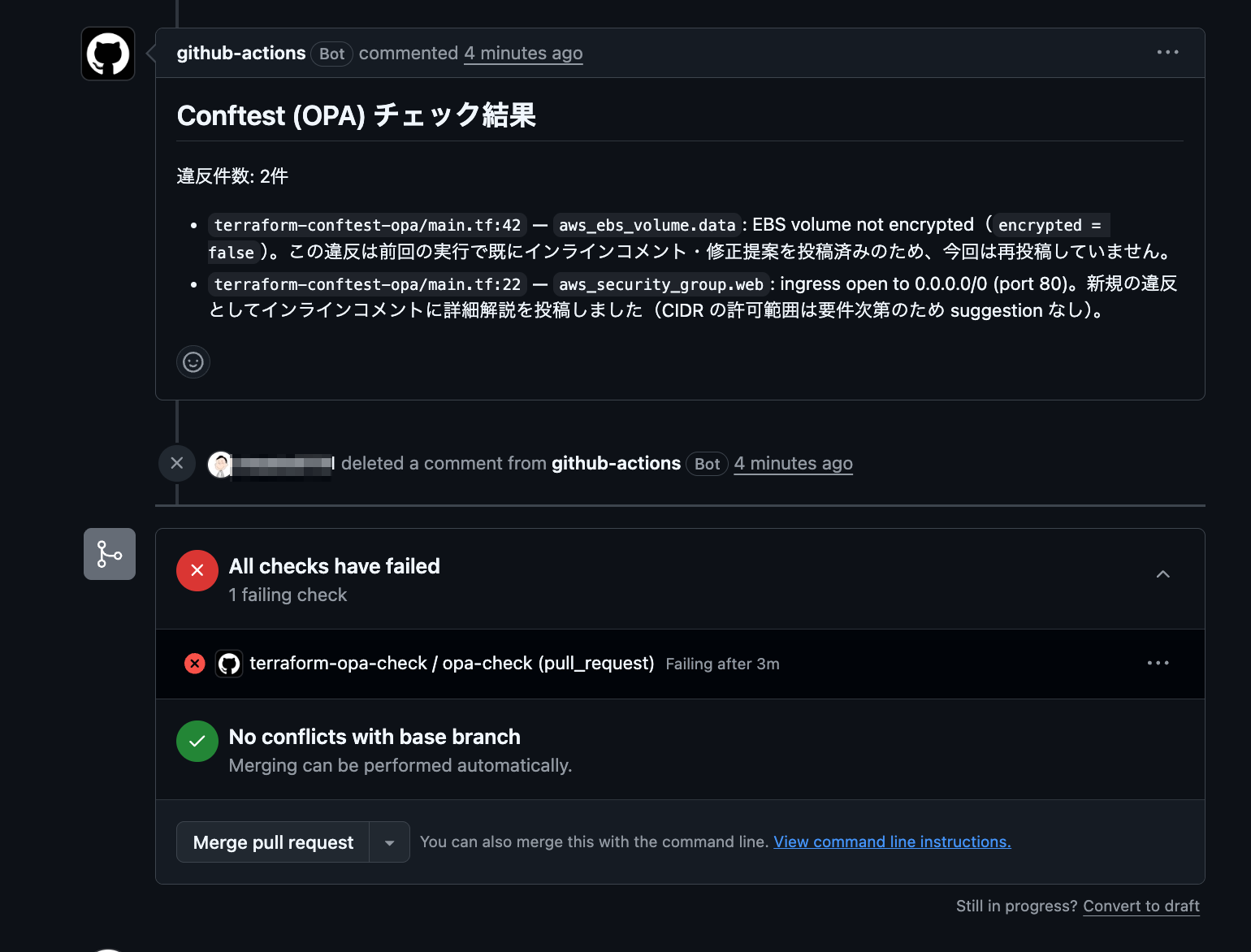 pr-summary-comment-and-checks-failing.png