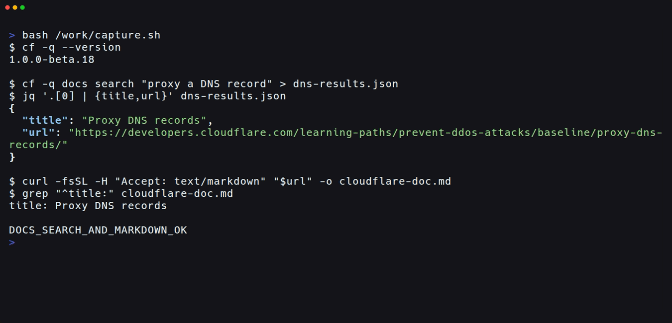 cf docs searchの検索結果と、取得したMarkdownのタイトル